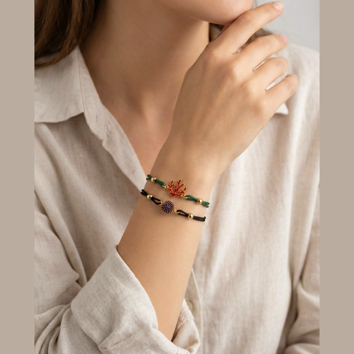 Bracciale Cordino Corallo