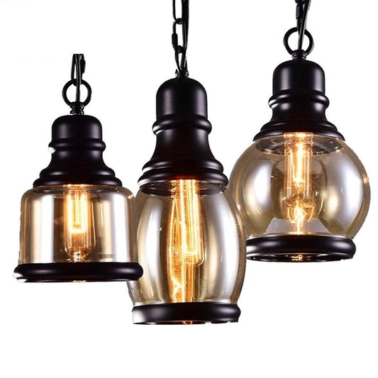 Lustre Steampunk — Verre Ambré
