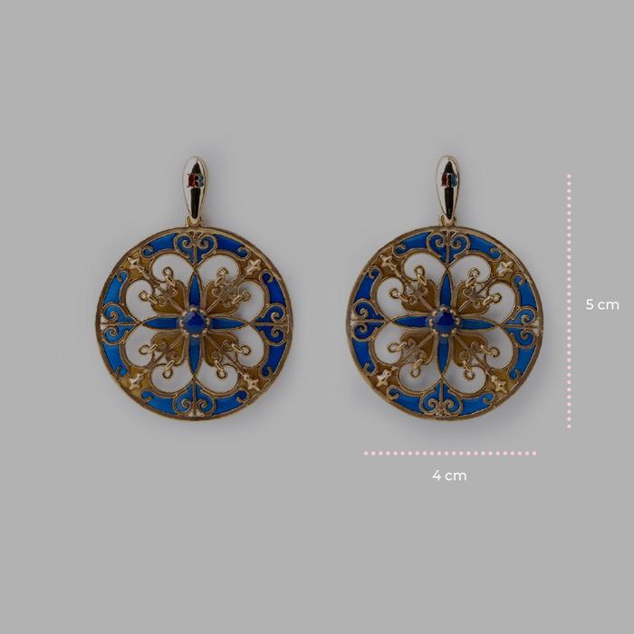 Orecchini Rosone Blu