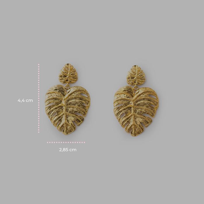 Orecchini Gold Monstera