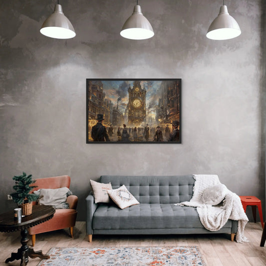 Peinture Tableau Steampunk — Voyage Temporel et Mécanique