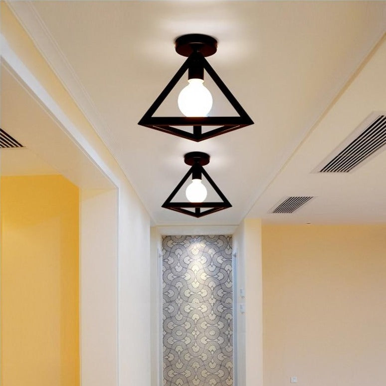 Plafonnier Steampunk — Triangulaire - Vue detaillee