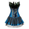 Robe de Soirée Corset — Paon Steampunk - Vue laterale