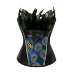 Steampunk Peacock Corset Evening Dress – Victorian Elegance - Vignette | Steampunk Store
