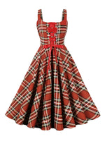 Robe Tartan à Col Rond - Vignette | Steampunk Store