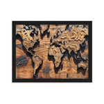 Quadro Planisfero in Legno - Stile Steampunk - Vignette | Steampunk Store