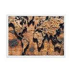 Quadro Planisfero in Legno - Stile Steampunk - Vignette | Steampunk Store