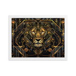 Pintura geométrica del león - Art Déco - Vignette | Steampunk Store