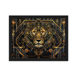 Pintura geométrica del león - Art Déco - Vignette | Steampunk Store
