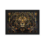 Pintura geométrica del león - Art Déco - Vignette | Steampunk Store