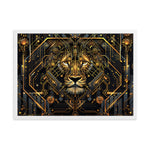 Pintura geométrica del león - Art Déco - Vignette | Steampunk Store