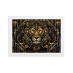 Pintura geométrica del león - Art Déco - Vignette | Steampunk Store