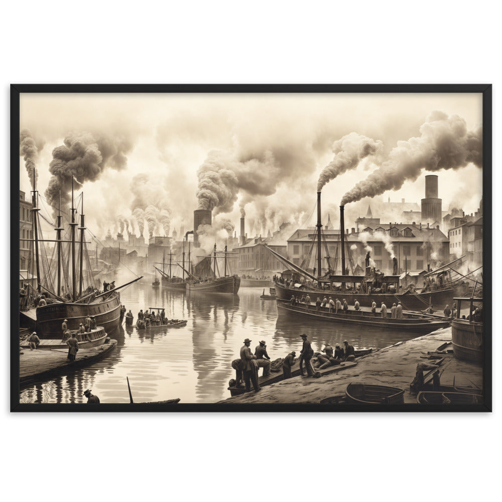 Tableau Industriel — Affiche Noir et Blanc - Photo 9