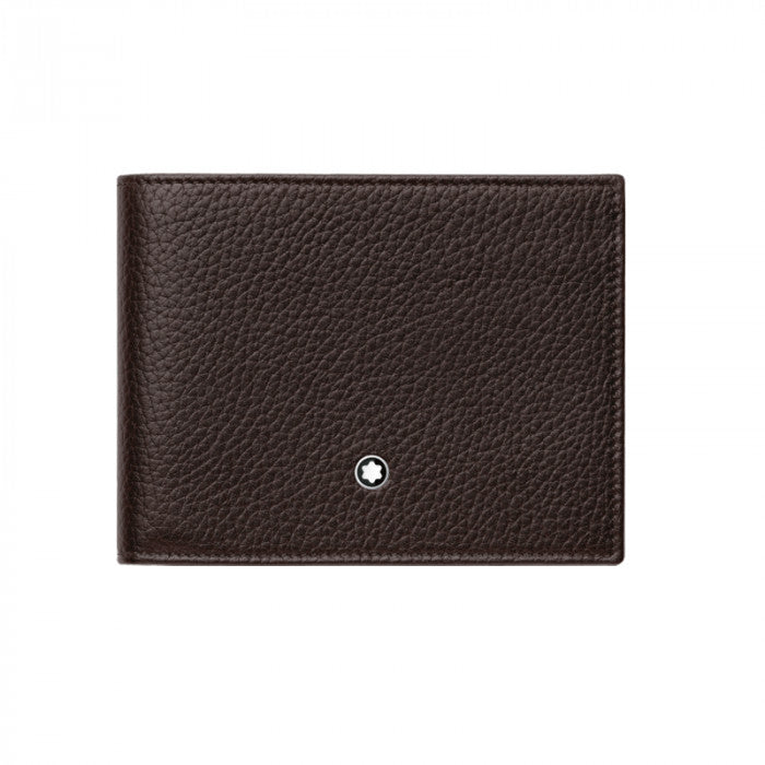 6 COMPARTMENT WALLET SOFT GRAIN BROWN