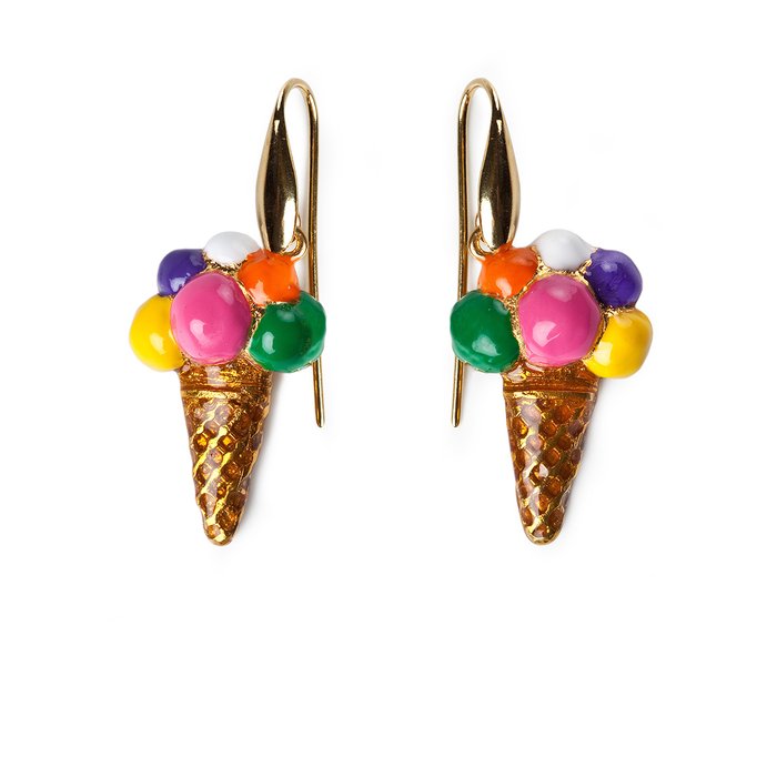 Ice cream cone earrings