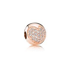 Clip coeur en pavé rosé