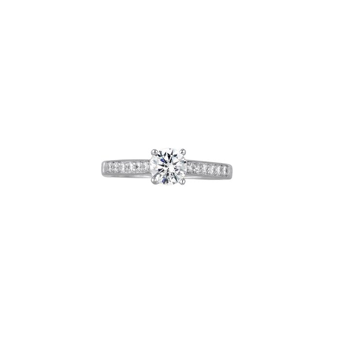 Bague solitaire en zircone