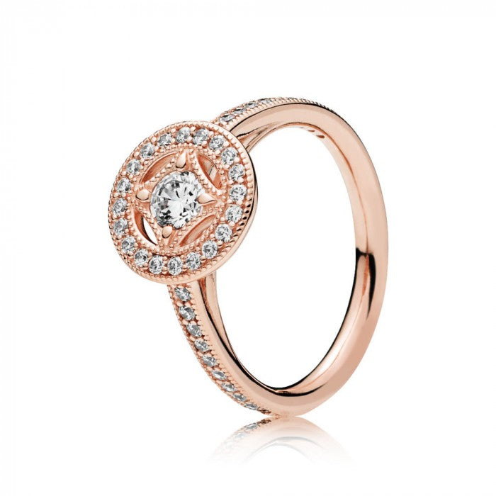 Vintage charm rose ring