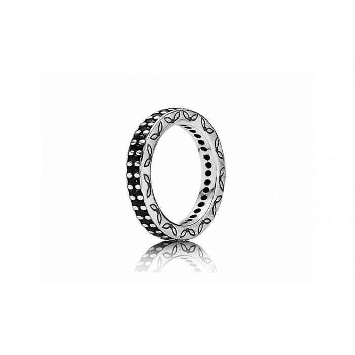 Anello zirconi neri a giro