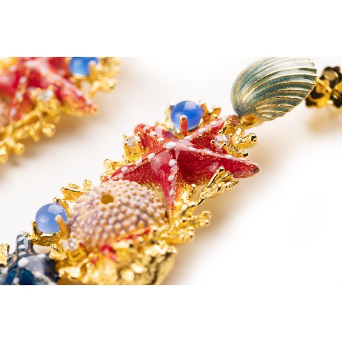 Boucles d'oreilles fond marin