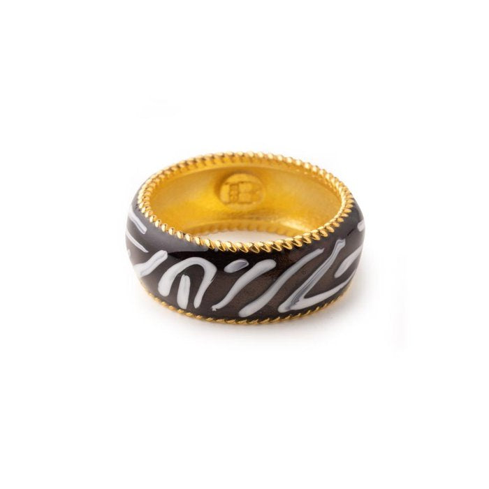Zebra Animal Band Ring