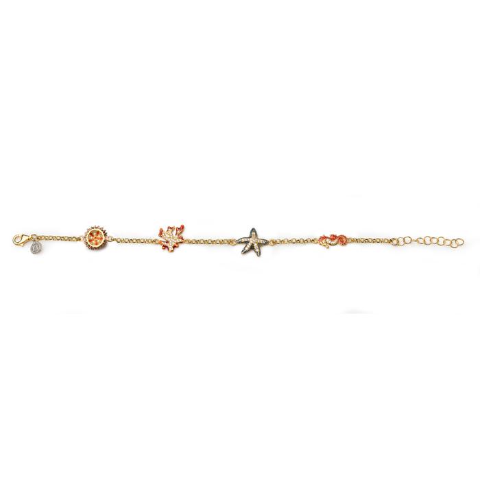 Rolo Bracelet 4 Symbols Sea Lapilli