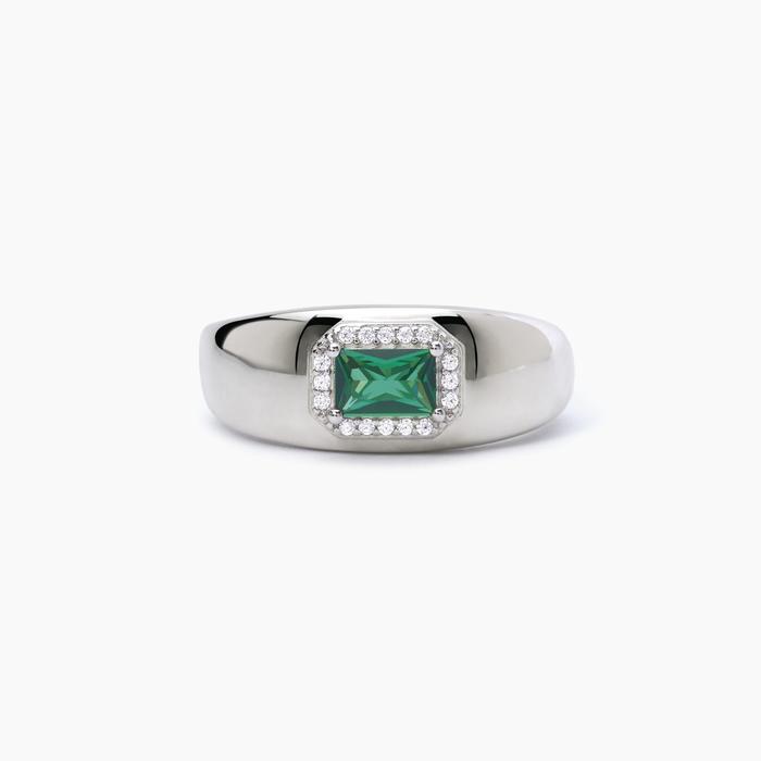 Anello con smeraldo sintetico COOL OR RÉTRO?