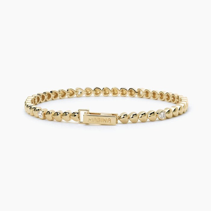 Gold plated silver bracelet with hearts WONDERFUL THOUGHT