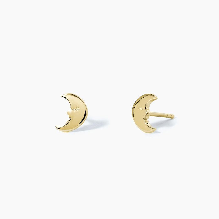 Gold Silver Moon Earrings BLUE MOON