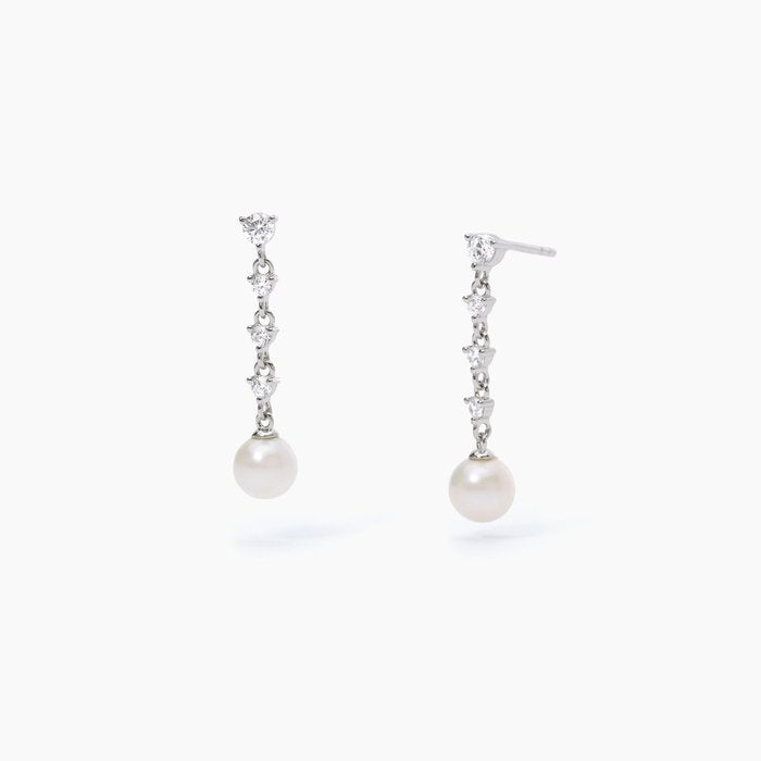 LONG NIGHT Cultured Pearl Earrings