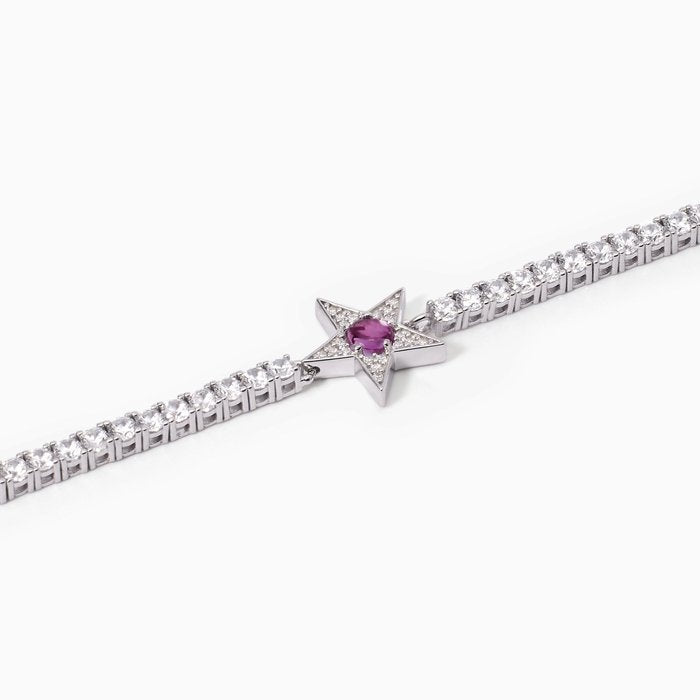Bracelet tennis étoile en tourmaline synthétique STARLET