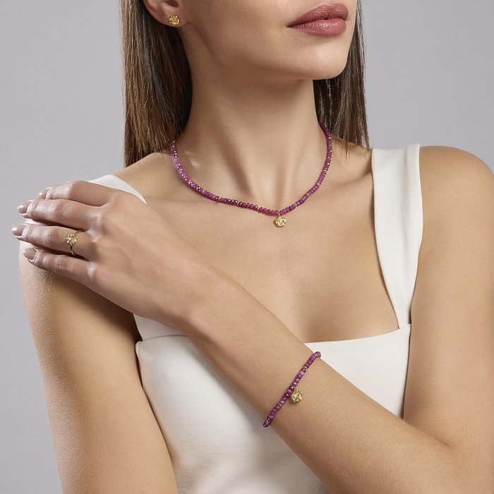 Golden ring with rose LA VIE EN ROSE