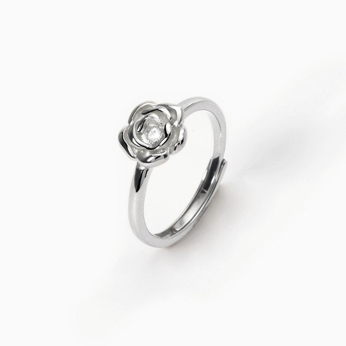 Anello in argento con rosa LA VIE EN ROSE