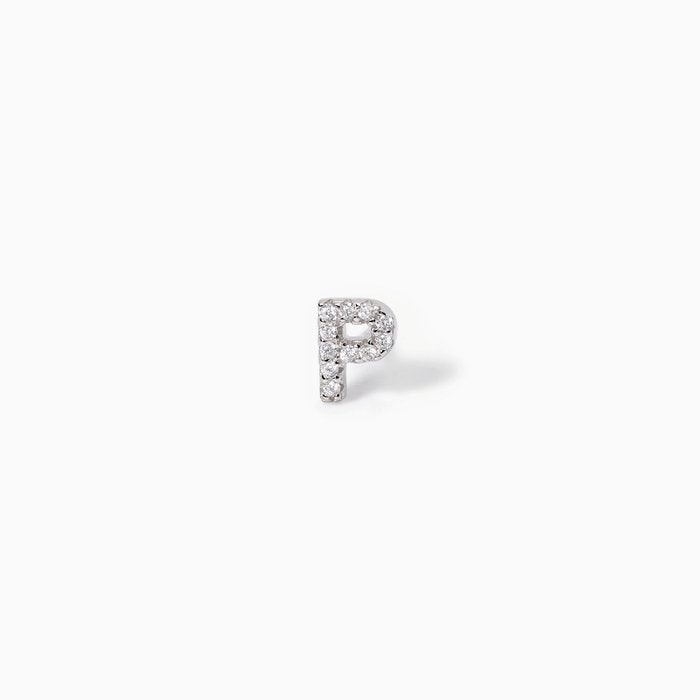 Single earring letter "P" A, B, COOL