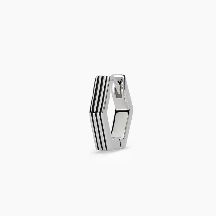 SHAMELESS Striped Finish Hoop Earring