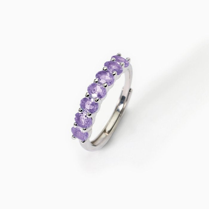 Bague FESTIVAL en argent et améthyste synthétique
