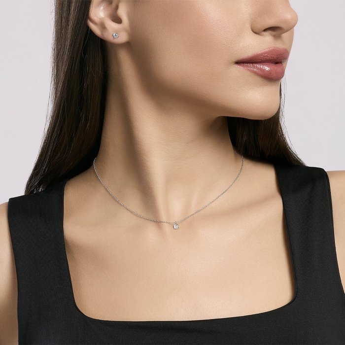 Girocollo in argento con punto luce SHINY