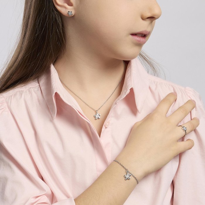 Anello in argento con fiore NON TI SCORDAR DI ME