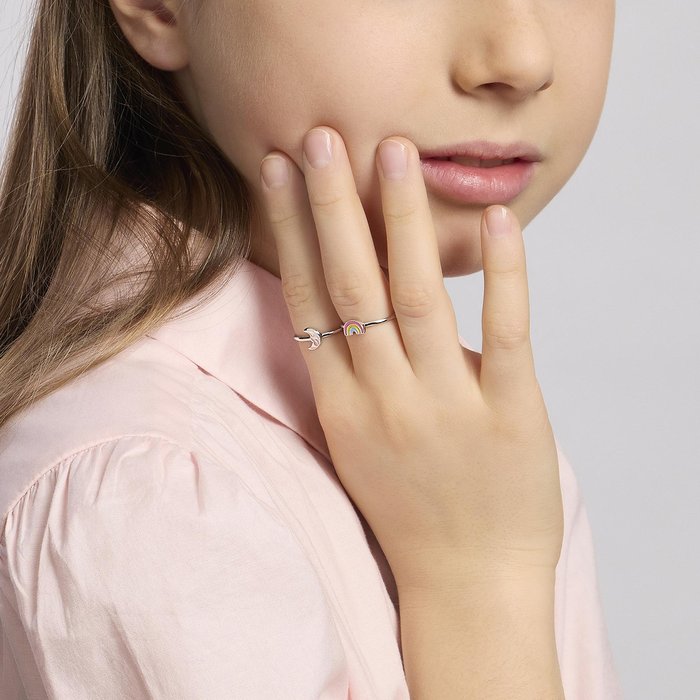 Anello in argento con arcolbaleno smaltato RAINBOW