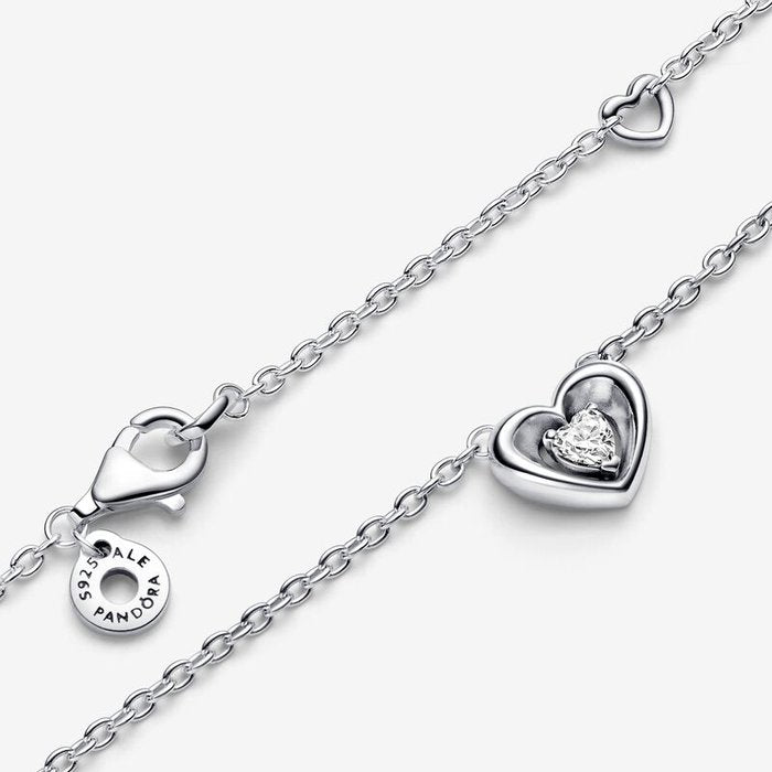 Collana Cuore Splendente con Pietra