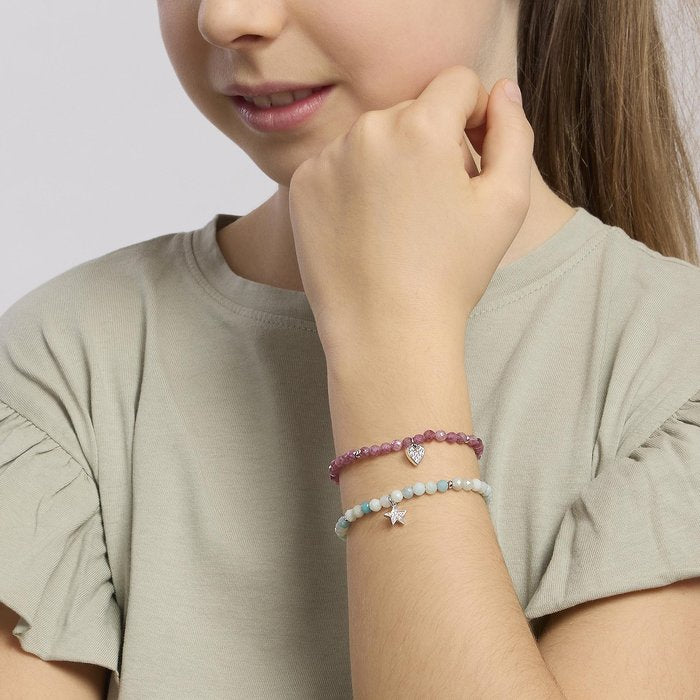 Bracciale elastico con amazzonite e stella pendente STELLA STELLINA