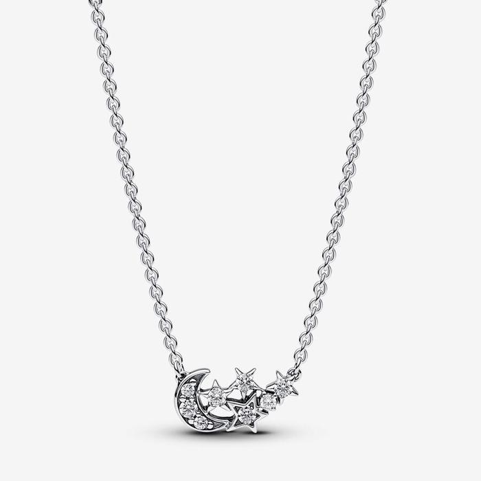 Collier croissant de lune et étoiles