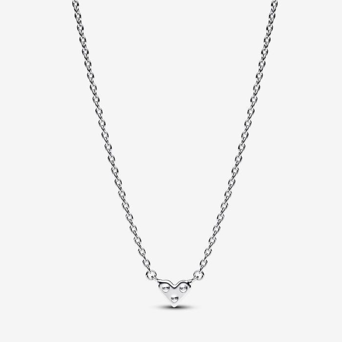 Collier Coeur avec Trois Pierres