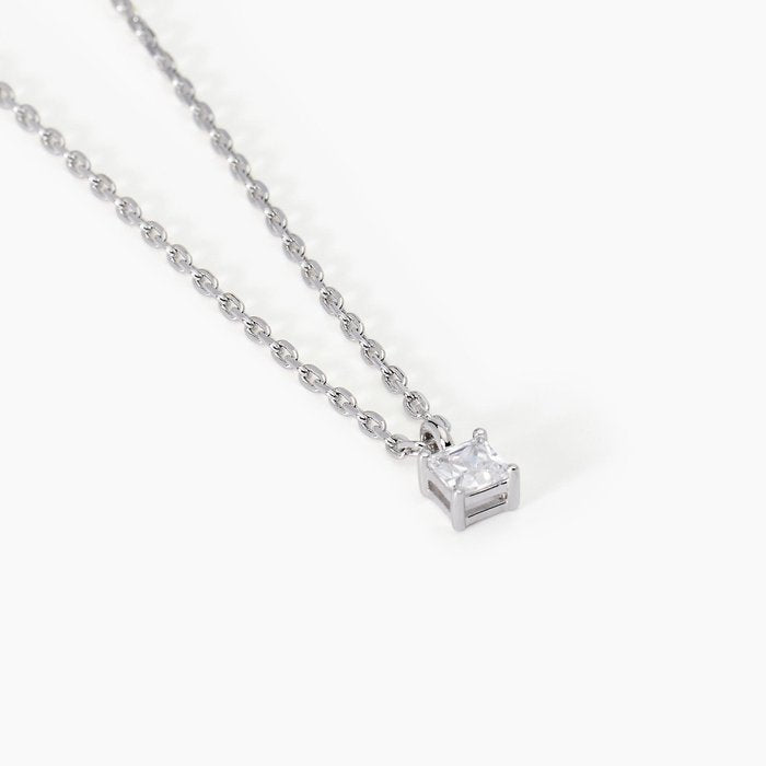 Silver necklace with light point POINT OF VIEW