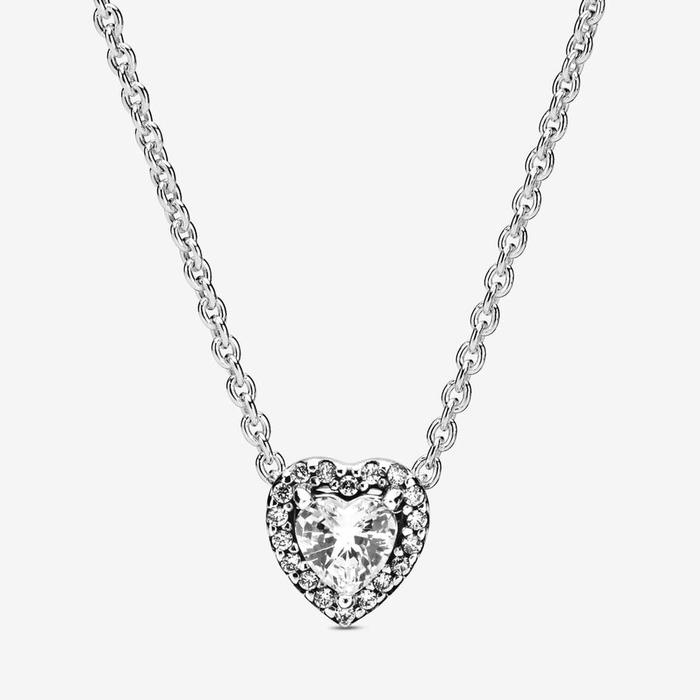 Collier cœur en relief