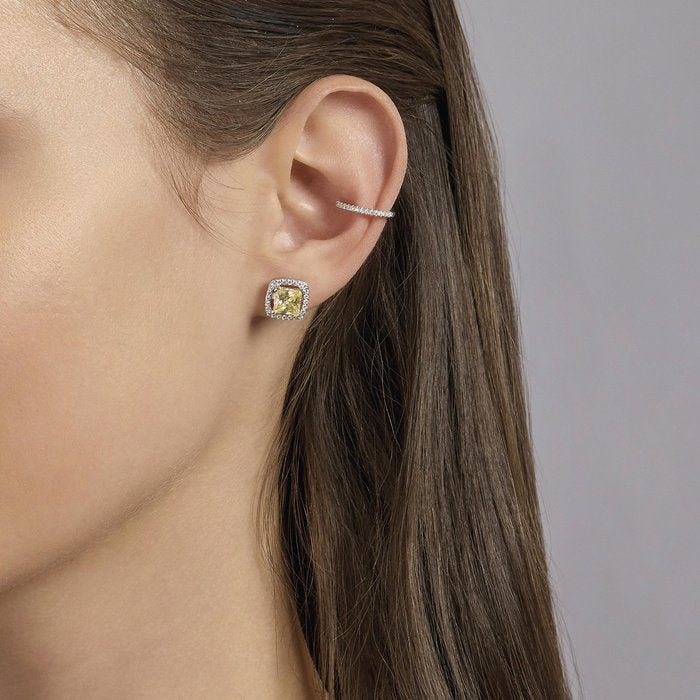 Manchette d'oreille avec zircones blanches serties CUFFMANIA