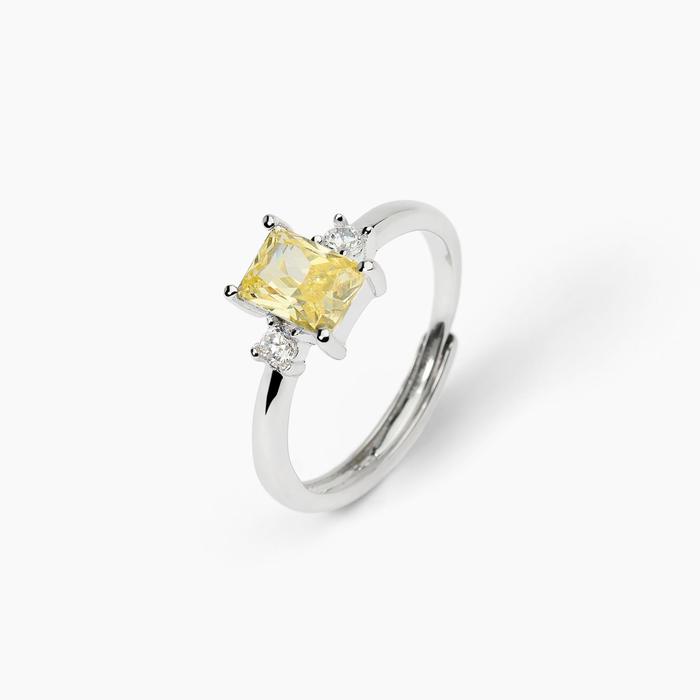 Lemon BATTITO Zirconia Silver Ring