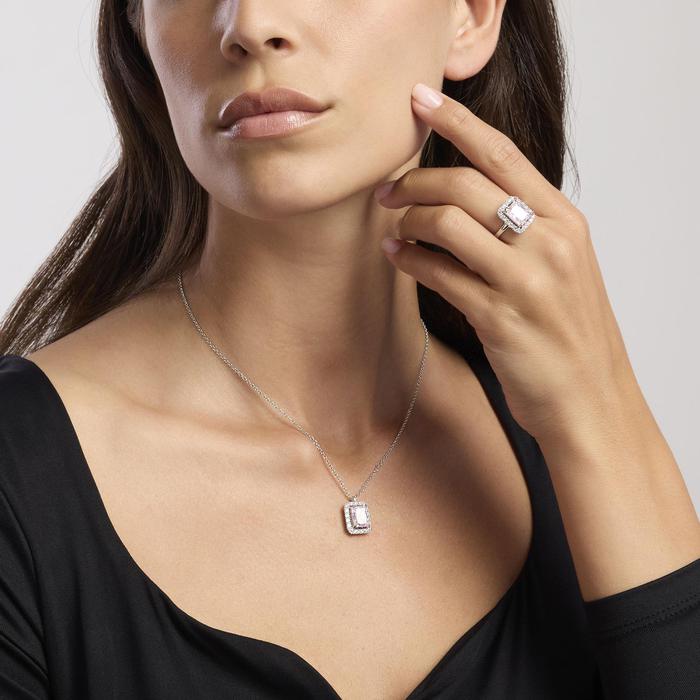 Anello in argento con zircone rosa DESIDERIO INFINITO
