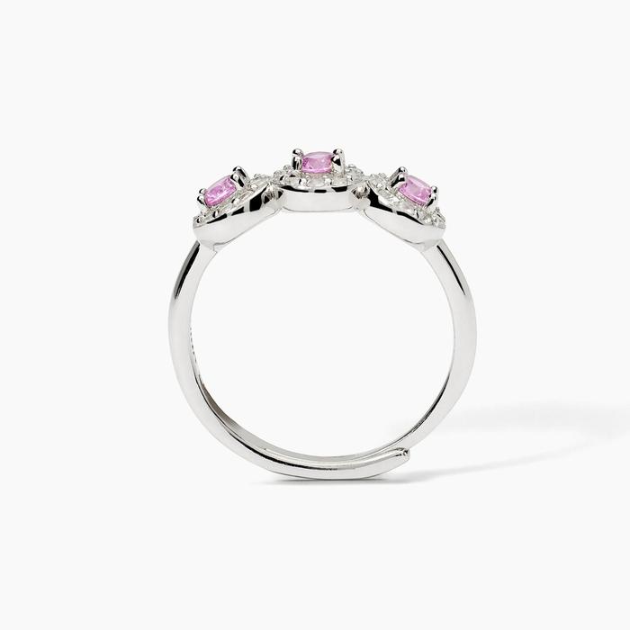 Silver ring with synthetic tourmalines MILANESIENNE