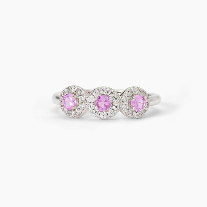 Silver ring with synthetic tourmalines MILANESIENNE